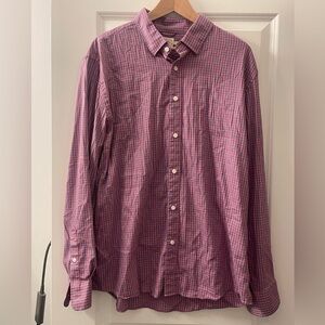 Faherty Pink and Blue Check Button-Down Shirt